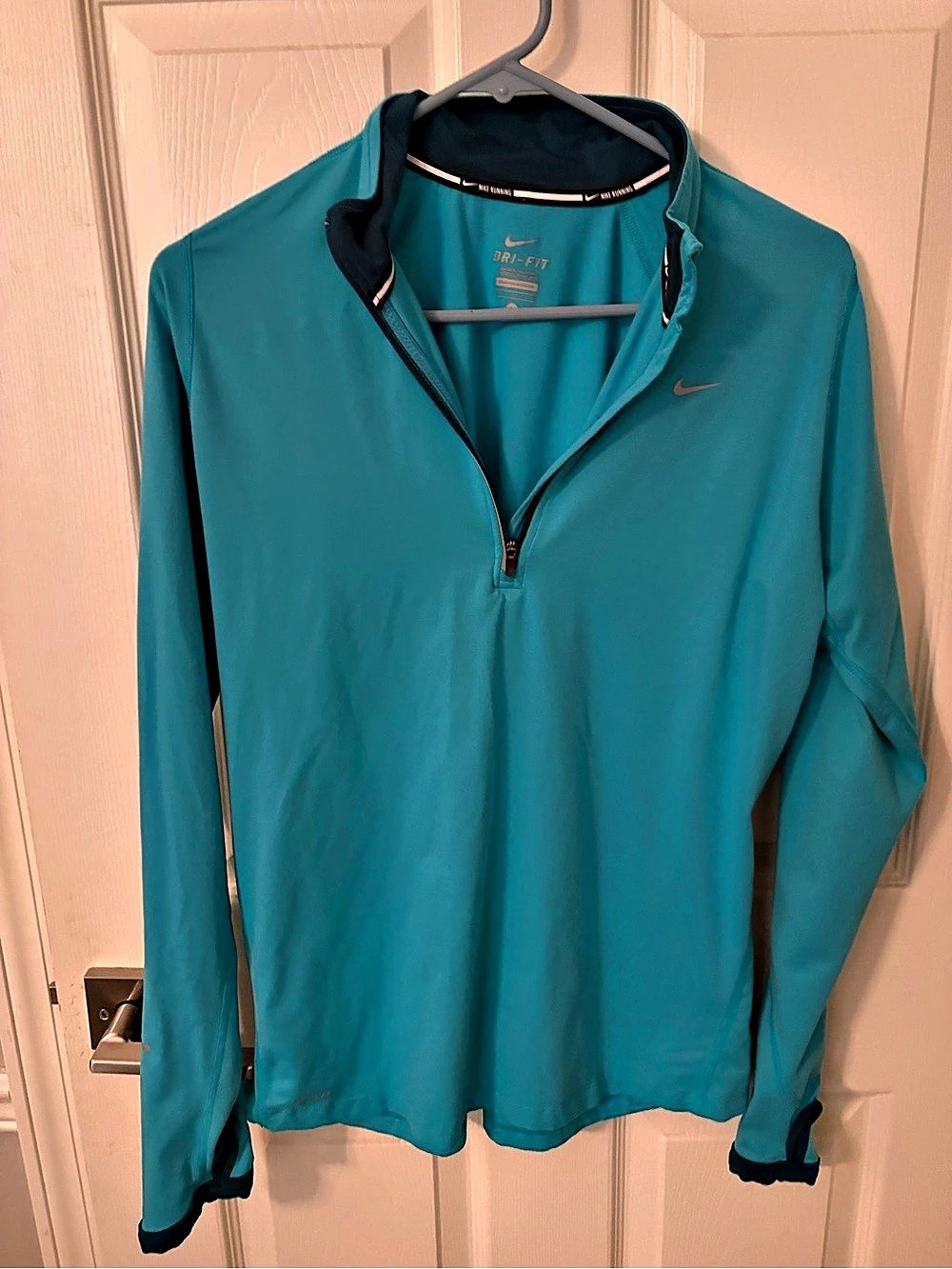 Nike Dri-FIT Quarter-Zip Performance Jacket Blue Large
